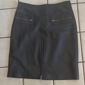 Cachet 100% leather skirt with zipper up the front and back! Super sexy!